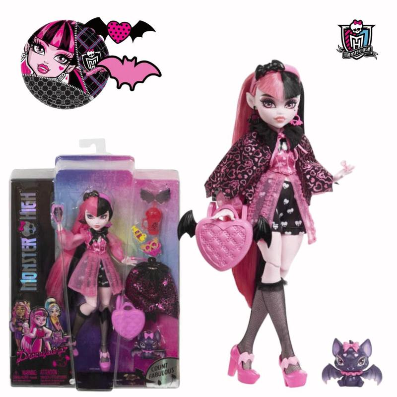 Boneca Draculaura Monster High Fashion 25cm Acessorios HHK51 - Mattel ...