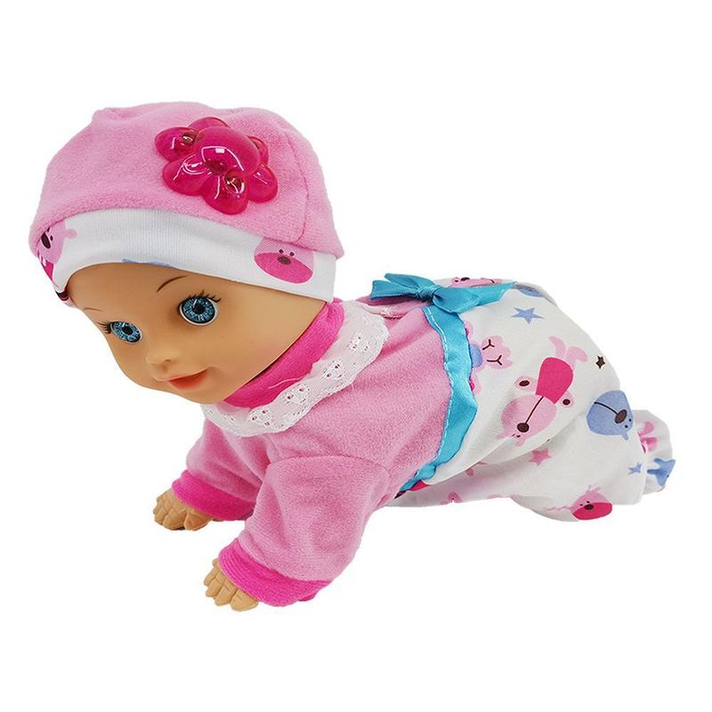 Boneca Manu Bebê Engatinha Com Som E Luz - WELL KIDS - Bonecas ...