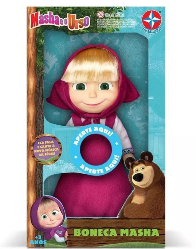 Boneca Masha E O Urso: Masha Com Novos Sons - Estrela - Boneca Masha ...