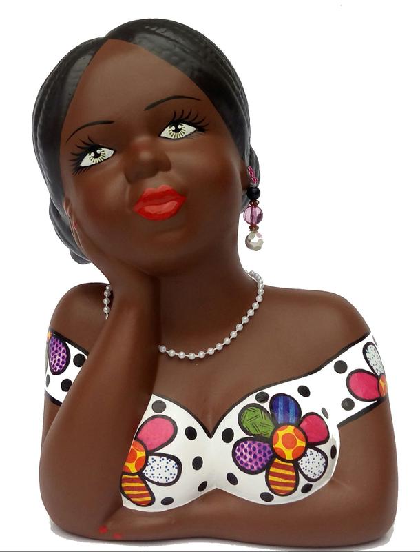 Boneca Namoradeira Rastafári Em Ceramica Decorado A Mão - casa bar e ...