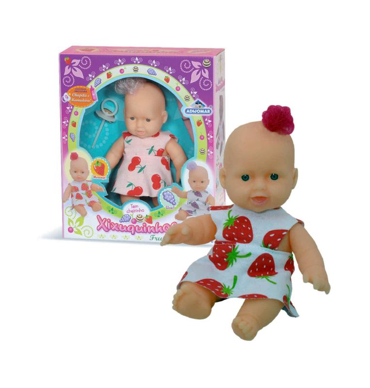 Boneca Para Crianças 3 4 5 6 anos Baby Com Cheiro de Morango - Adijomar ...