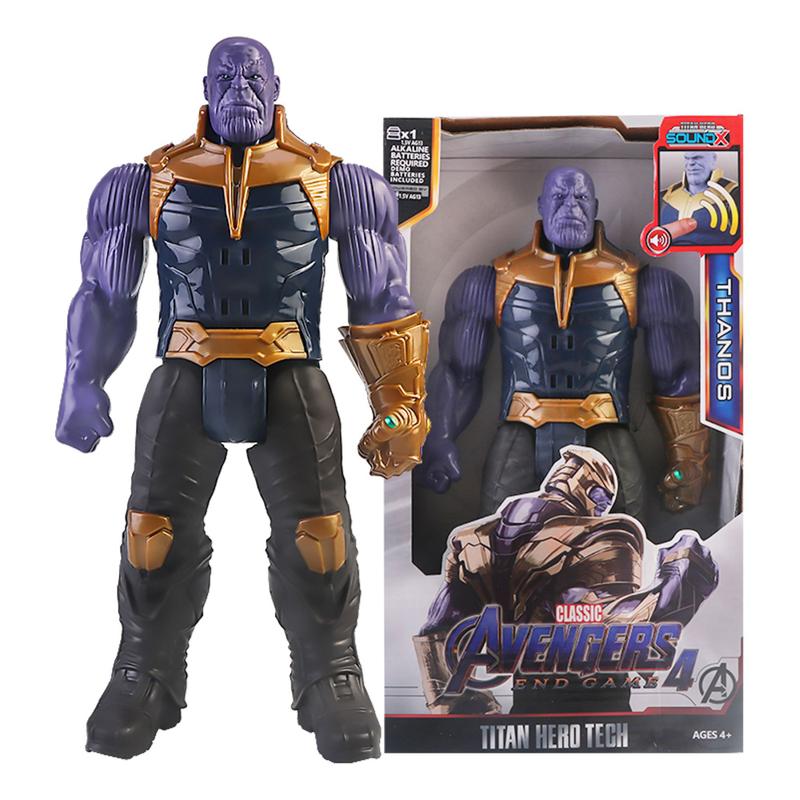 Boneco Articulado Thanos Grande 30cm Brinquedo Menino Vingador Luz E ...
