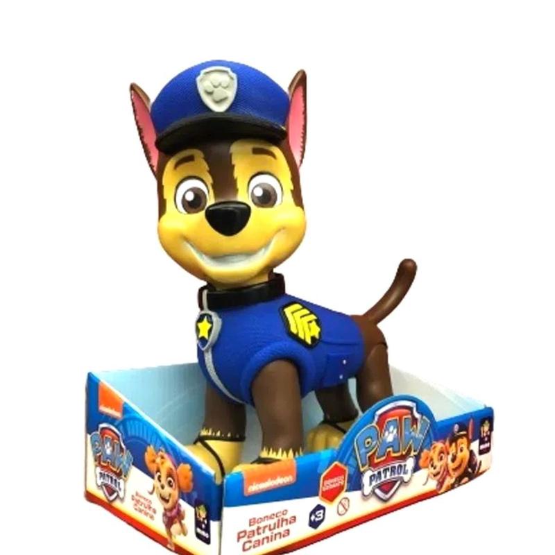 Boneco Cachorro Patrulha Canina Chase Patrulheiro Gigante Grande ...