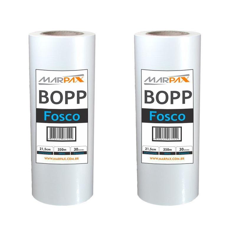 BOPP Fosco para laminação Bobina A4 21,5cmx350m Marpax 2un - Plástico ...