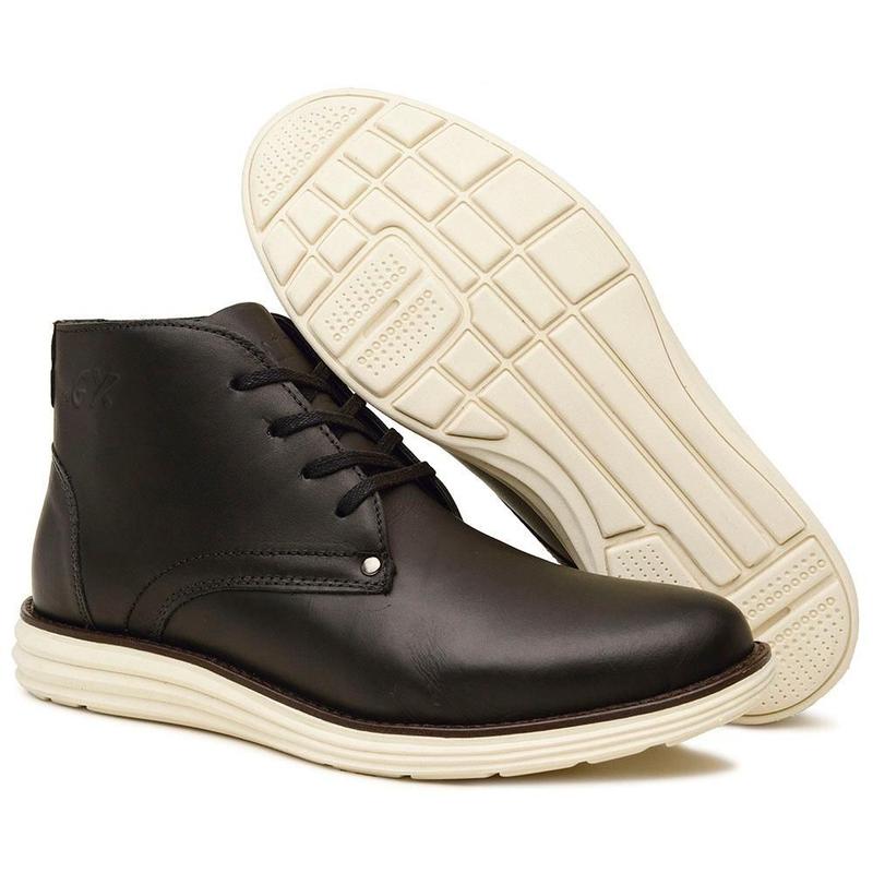 Bota casual masculina couro ls2000 preto casualstock - Bota Masculina ...