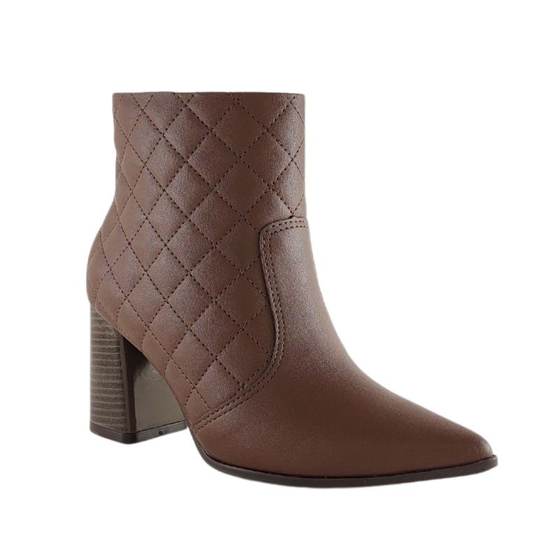 Bota Feminino Cano Curto Ramarim Marrom Bico Fino - Bota Feminina ...