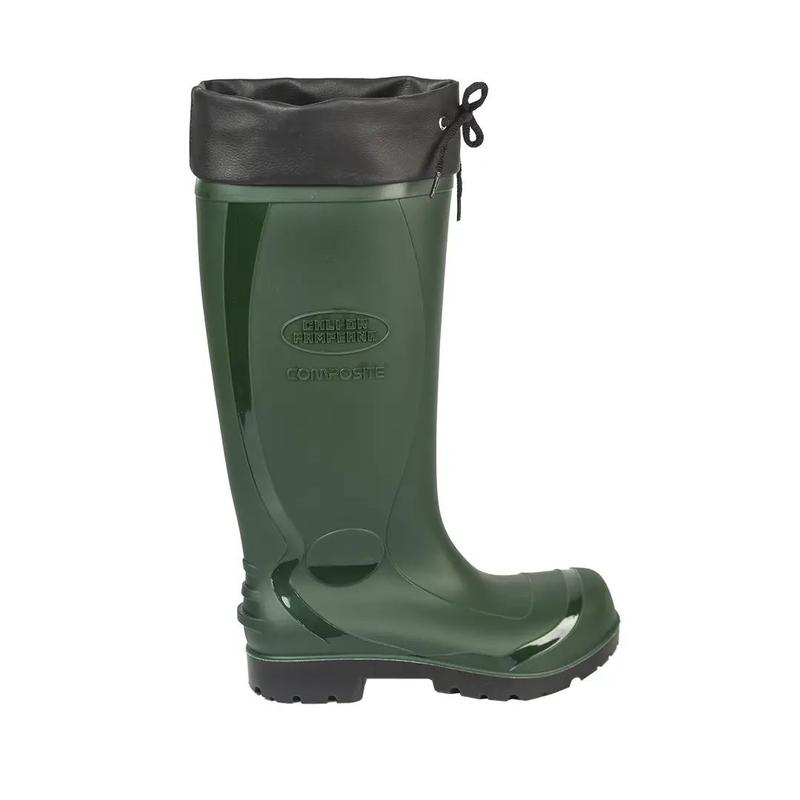 Bota Galocha Borracha Pvc Imperme Vel Proagro Verde Preta C Amarra Cano Longo Calfor Galocha