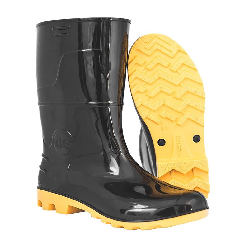 Bora Pvc Bota Pvc Safety Boots Preta Sola Amarela 44 Kadesh - Imbiseg - Bota de ...