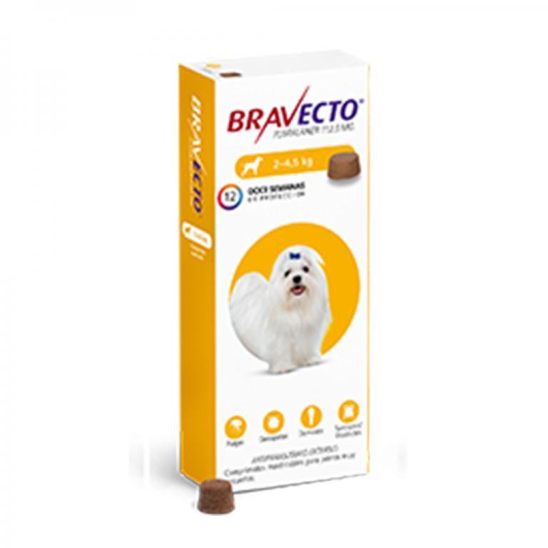 Bravecto 2 a 4,5 kg comprimido mastigavel para cães - MSD - Antipulga e ...
