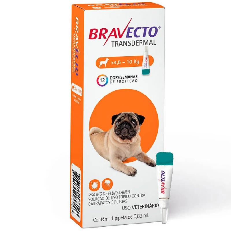 Bravecto Transdermal Para Cães de 4,5kg a 10kg - MSD - Vermífugo ...