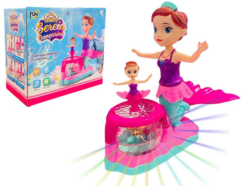 Brinquedo Boneca Sereia Musical Mãe E Filha Com Luzes Magicas E Sons ...