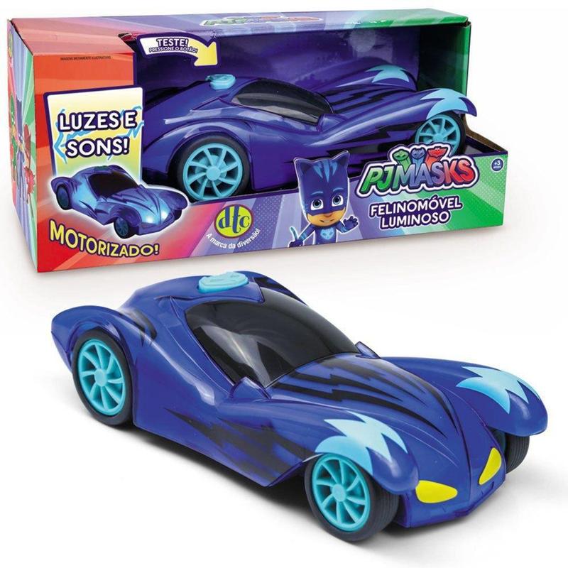 Brinquedo Carro Luminoso Felinomóvel Pj Masks Dtc - 4664 - Carrinho de ...