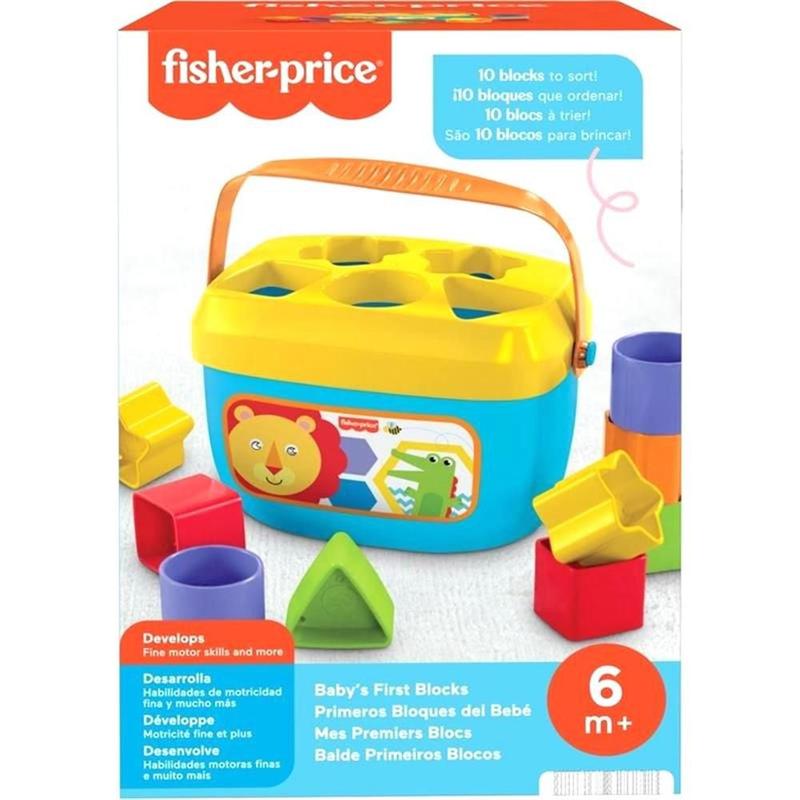 Brinquedo de Encaixar Balde Primeiros Blocos Fisher Price - Blocos de ...