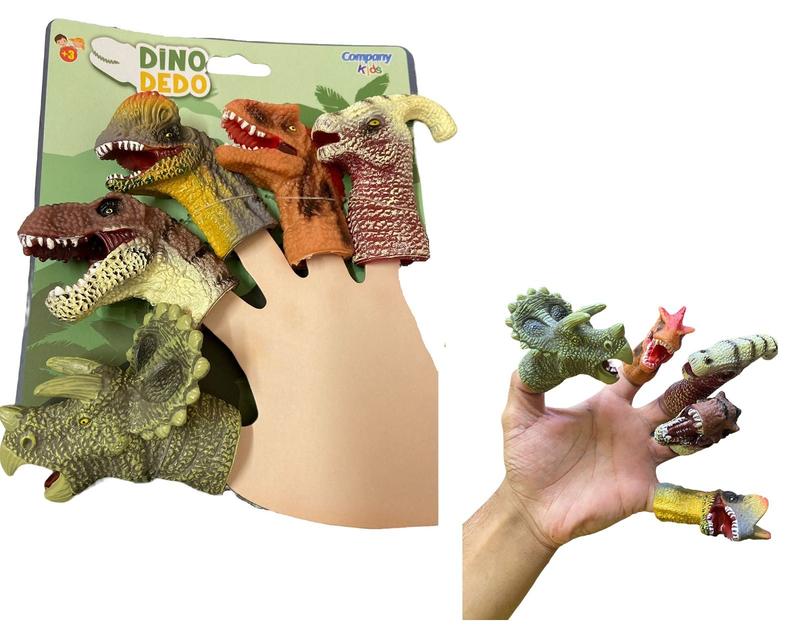 Brinquedo Fantoche De Dedos Dinossauros Infantil 5 unidades - Company ...