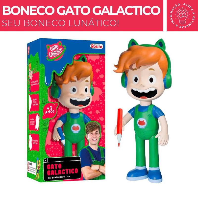 Brinquedo Infantil Articulado Gato Galactico Youtuber Vinil - Novabrink ...