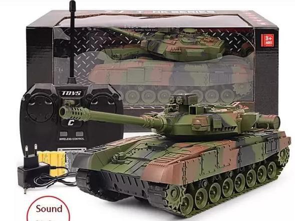 Brinquedo Tanques de guerra com controle de rádio remoto com luz e som ...