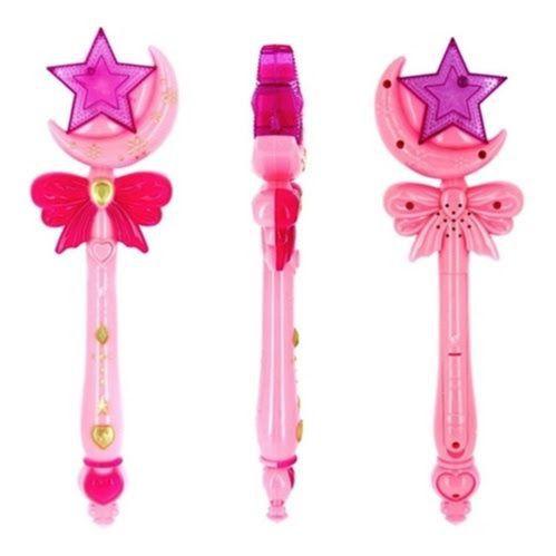 Brinquedo Varinha Mágica Rosa Encantada Luz E Som Fada - Arktoys ...