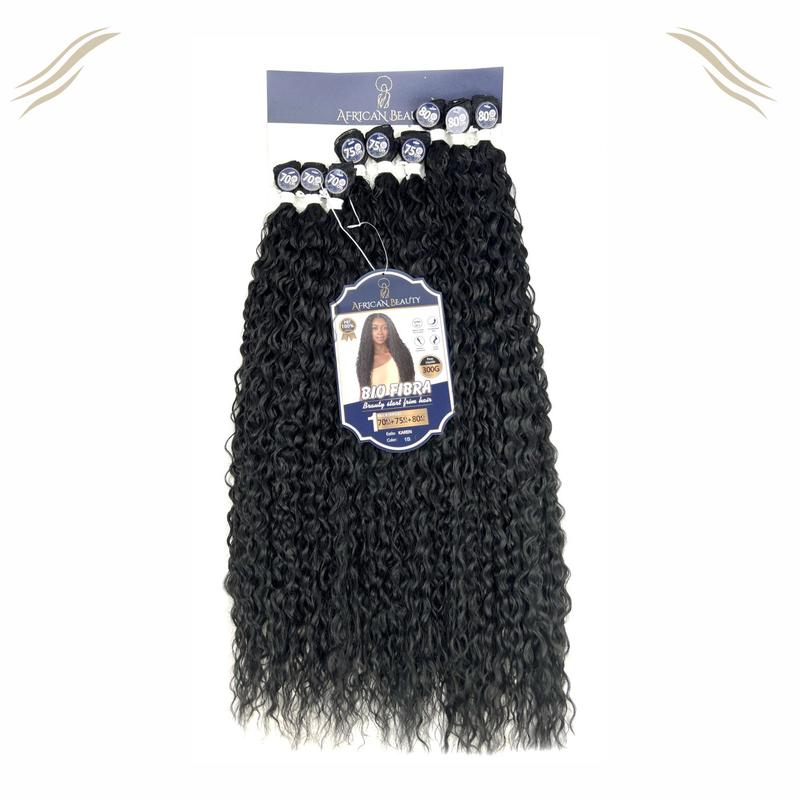 Cabelo Cacheado Bio Fibra Karen African Beauty 80Cm Faz 1 Cabeça - Rass ...