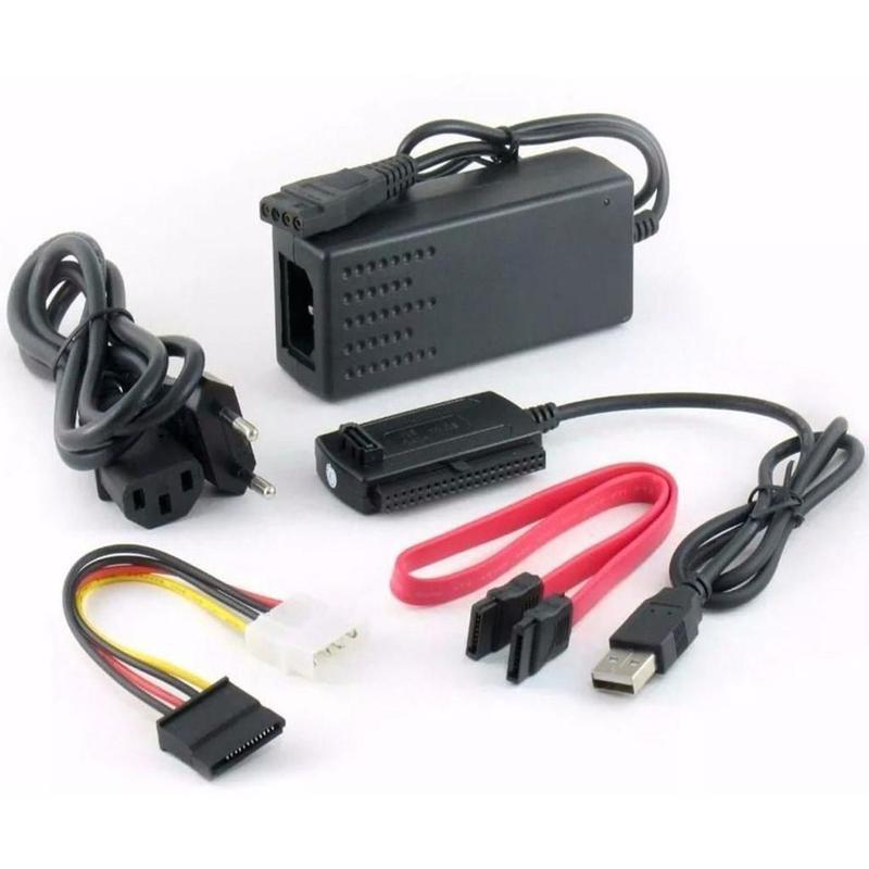 Cabo Adaptador Usb 2.0 Hd Conversor Ide Sata Fonte 3 Em 1 - Js ...