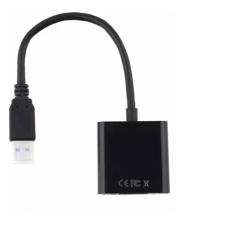 USB A HDMI Adaptador, USB 3.0/2.0 A HDMI HD1080P Audio Video Convertidor Para PC Laptop Projector HDTV Compatible Con Windows XP/10/8.1/8/7, Black - 4