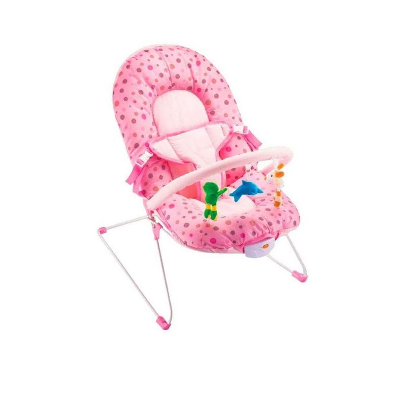 Cadeira de descanso bebe menina rosa com vibracao som pelucia - IMPORT ...