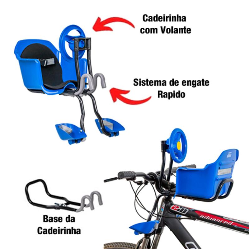 Cadeirinha Bicicleta Aro 29 Dianteira Flexbike Volante - Pojda ...