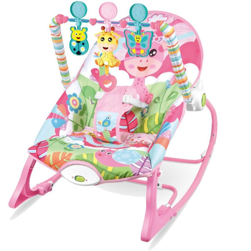 Cadeirinha encantada vibratória descanso para o bebê - rosa - Color ...
