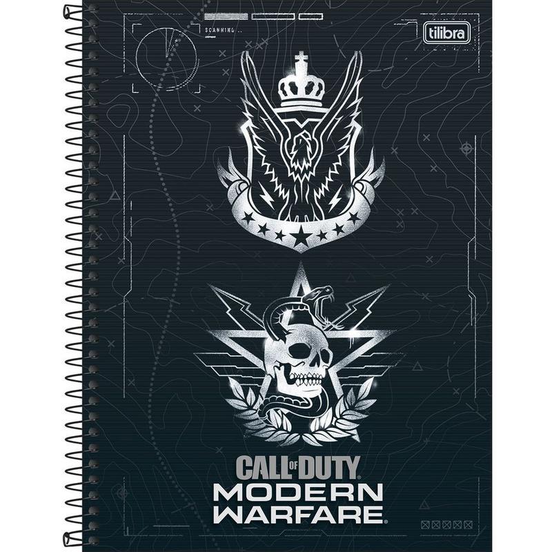 Codm Sticker Notebook Caderno Call Of Duty - Caveira - 10 Matérias - Tilibra - Caderno ...