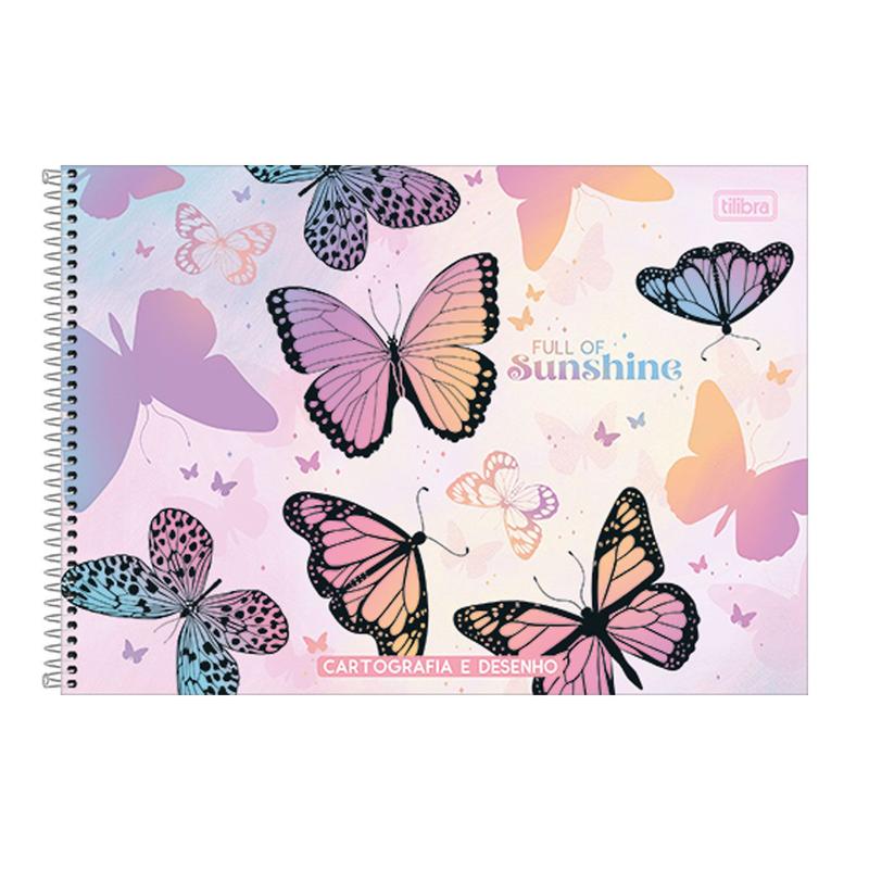 Caderno de Desenho Capa Dura Daisy 80 Folhas Tilibra - Caderno de ...