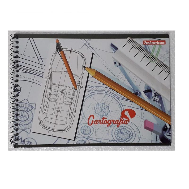 Caderno De Desenho/ Cartografia 48 Folhas 275mmX200mm - Panamericana ...