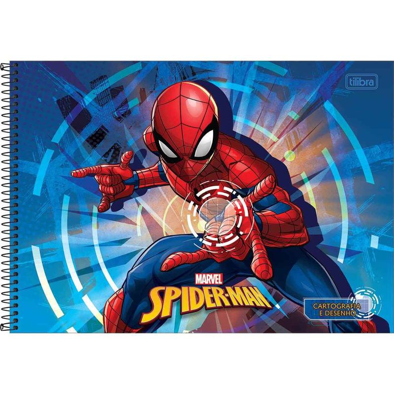 Caderno de Desenho Homem Aranha 80 folhas - TILIBRA - Caderno de ...