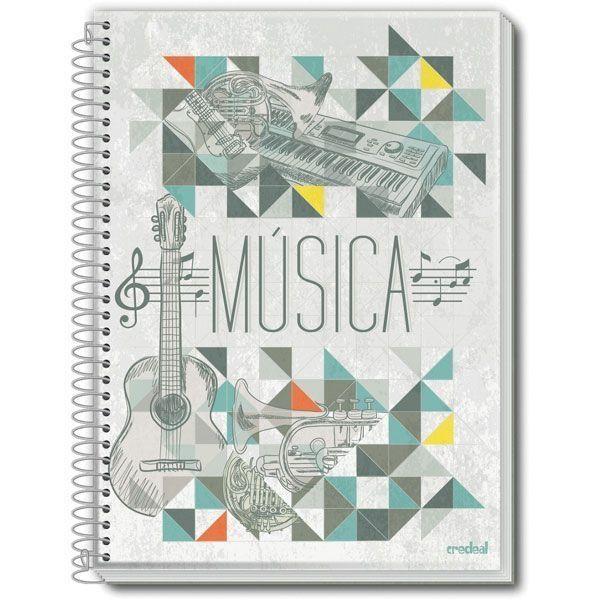 Caderno De Musica 50 Paginas Universitário Flexivel C/ Pauta - Credeal ...