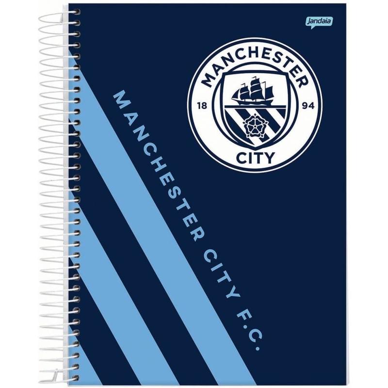 Caderno Espiral Capa Dura Universitário 1 Matéria Manchester City ...