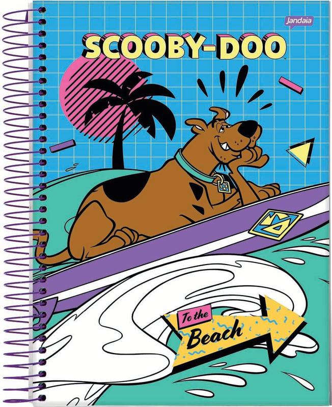 Caderno Espiral Universitário Scooby Doo 80 Folhas Jandaia - Caderno ...