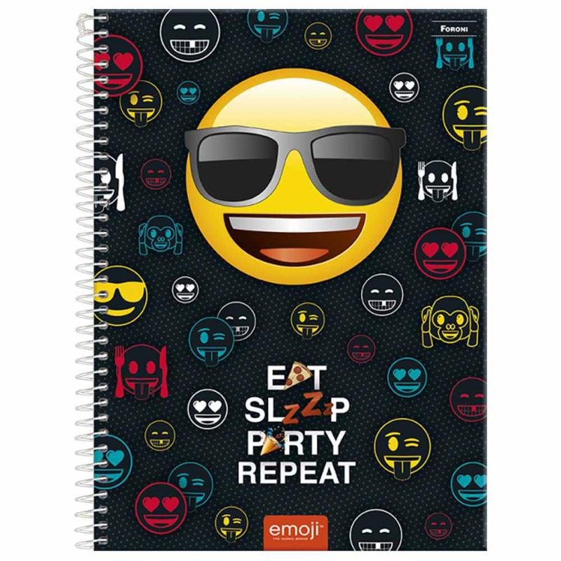 Caderno Universitário Emoji 1 Matéria Foroni - Caderno Escolar ...