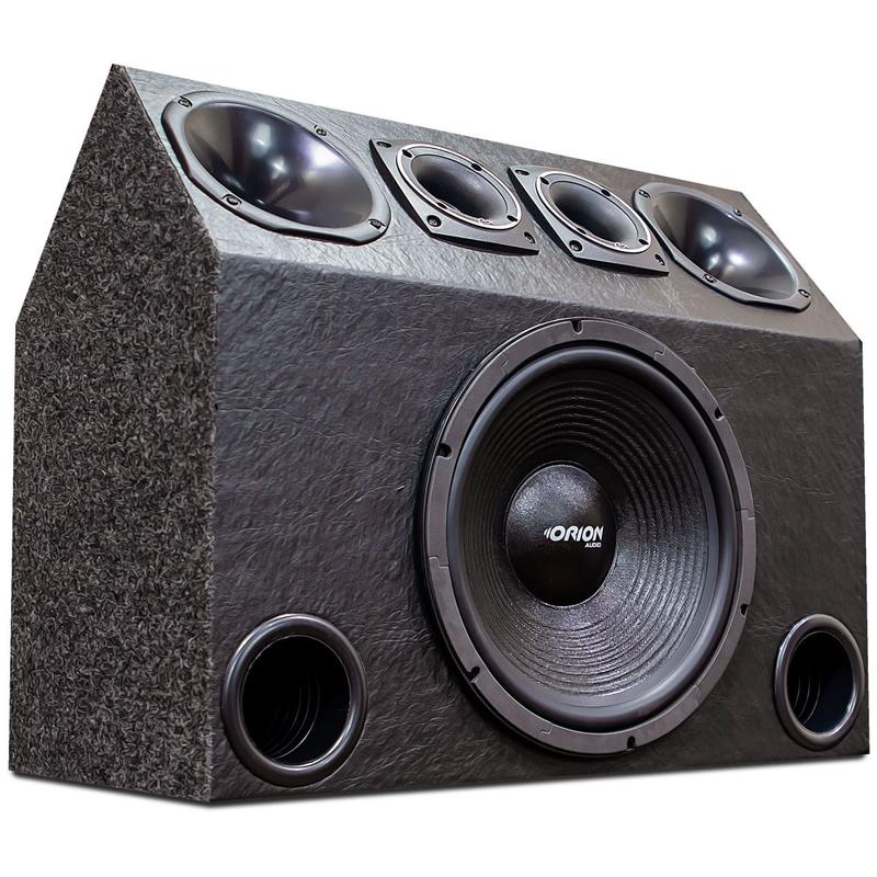 Caixa Carro Som Automotivo Trio Sub 12 Pol 200w rms Driver Corneta ...