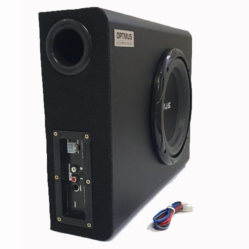 Caixa De Som Amplificada Automotiva Slim Sub 8 Polegadas - Optmus ...