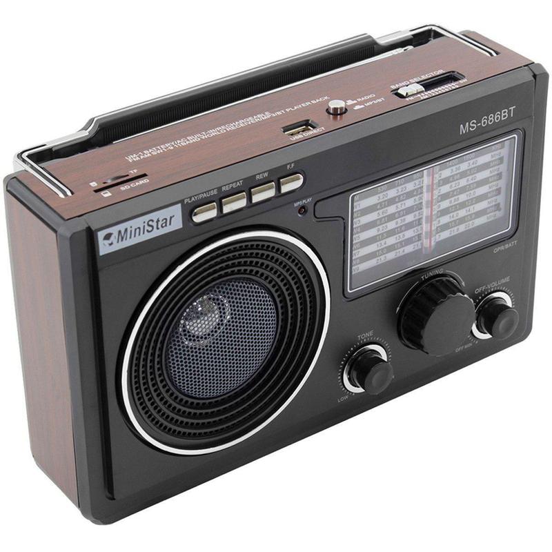 Caixa De Som Bluetooth Usb Sd Rádio Fm Marrom Ms686Bt - Gici Tech ...