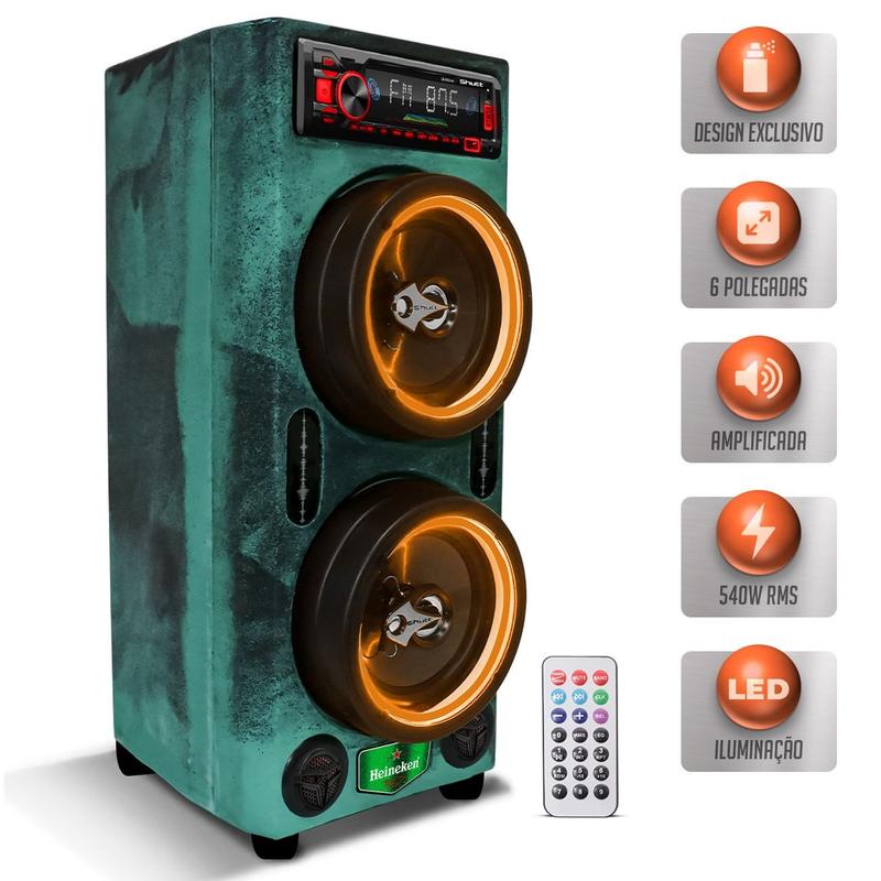 Caixa De Som Bob Residencial Amplificada Ativa Shutt 6 Pol 520w RMS Led ...