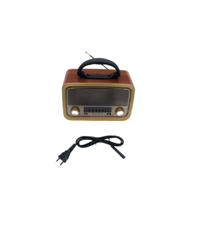 Caixa de Som Portátil Rádio Retro Bluetooth AM/FM USB Com Lanterna ...