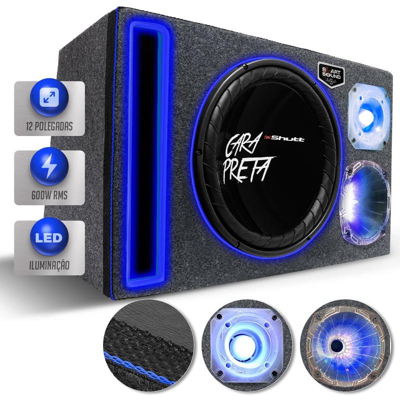 Caixa De Som Trio Automotivo 600w Subwoofer 12 Polegadas Shutt Cara ...