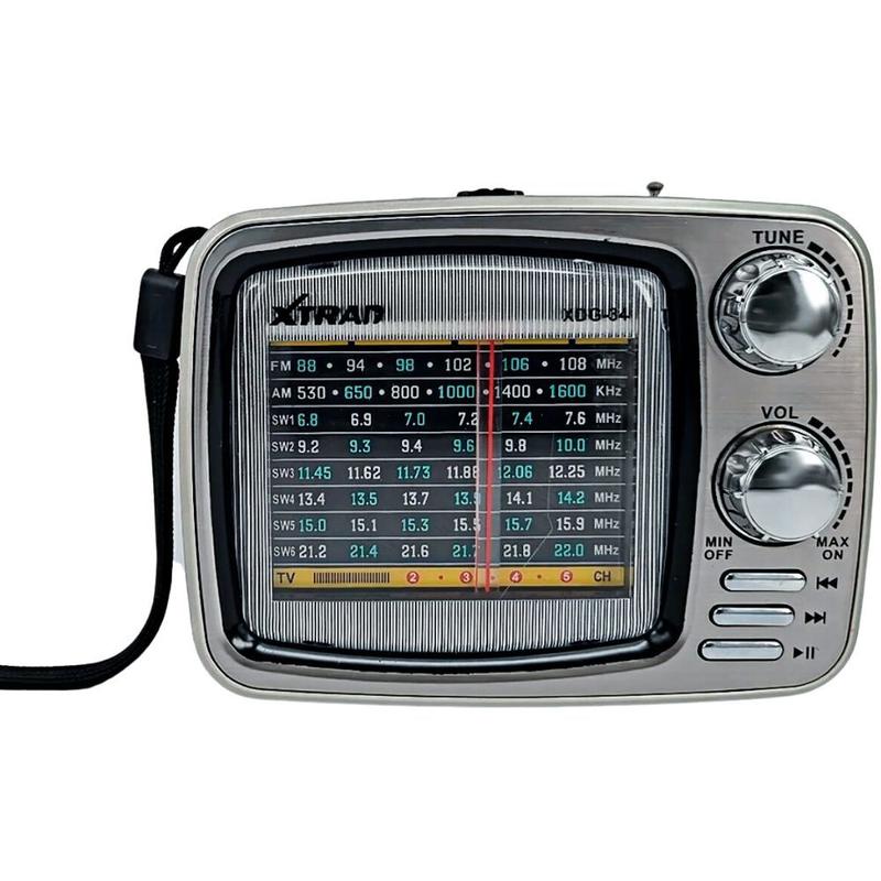 Caixa de Som Vintage Retro c/ Radio FM/AM Bluetooth Auxiliar - Xtrad ...