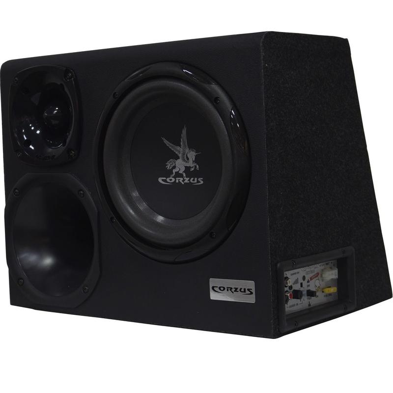 Caixa Som Automotivo Amplificada Trio 8 300W Rms Corzus CXT300-8 com ...