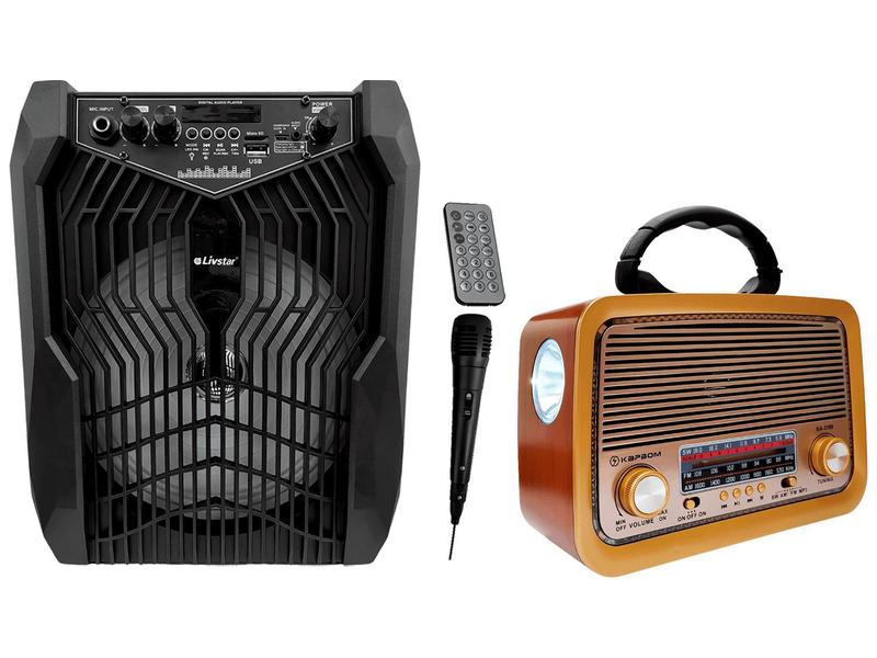 Caixa Som Bluetooth Radio Retrô Portátil Bluetooth Usb Fm Am - LivStar ...