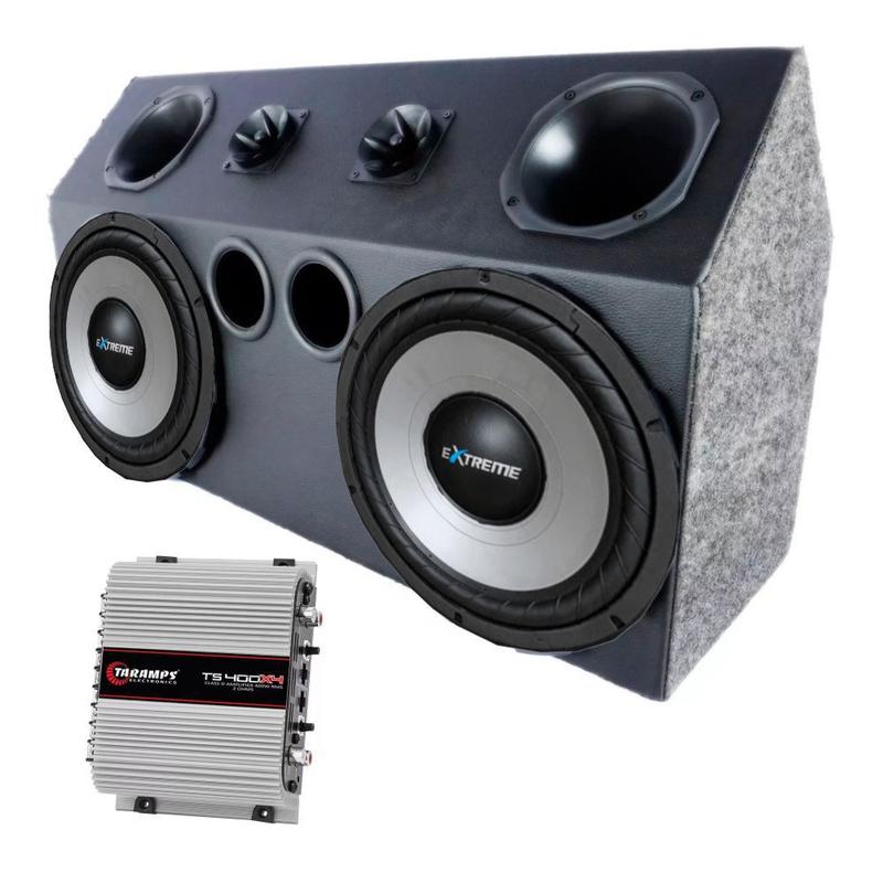Caixa Trio Completa 2 Sub 12 Extreme Amplificador Taramps - MULTI ...