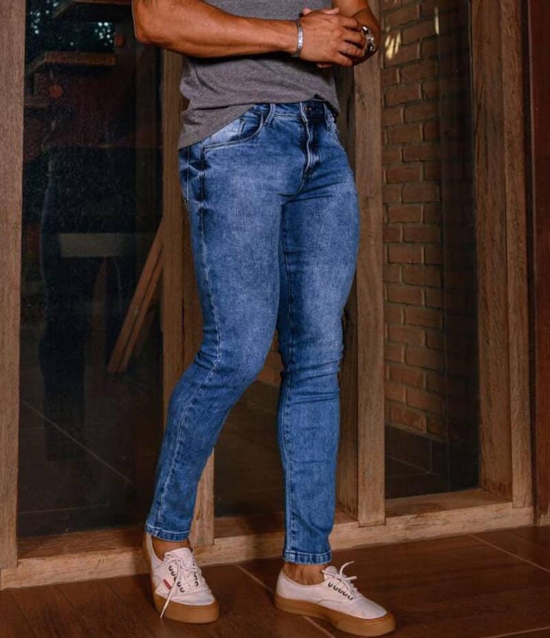 Calça Jeans Masculina 38 ao 48 Skinny com Elastano Calça de Homem ...
