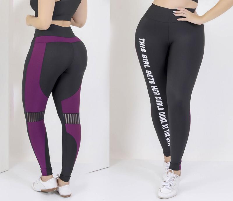 Calça Legging Feminina Fitness Corte no Joelho Academia - The Start ...