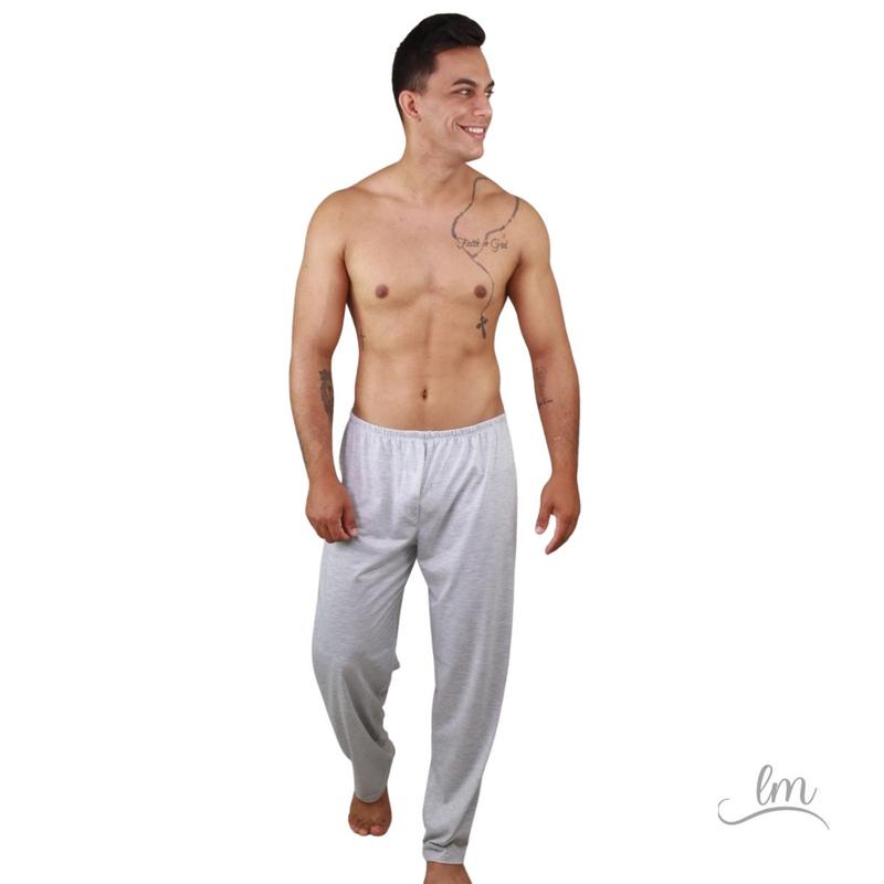 Calça De Pijama Masculina PrelerDIY - Confortável Com Elástico E Bolsos - Tecido Macio