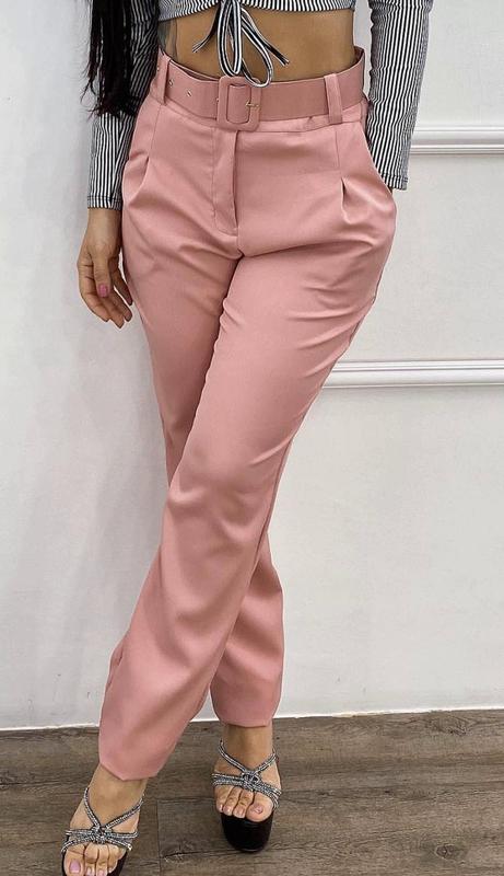 Calça Social Feminina Clochard Alfaiataria Oxford Com Cinto Coleção ...