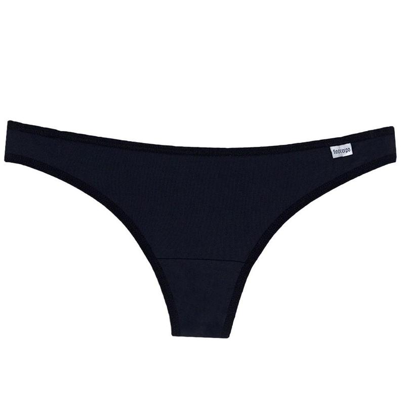 Calcinha Básica Fio Dental Fino Corpo Preta - Moda Feminina - Magazine ...